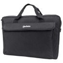 Manhattan Sacoche London pour PC portable 17,3", chargement par le haut, noir, ÉCONOMIQUE, poche accessoires, bandoulière amovible, garantie 3 ans