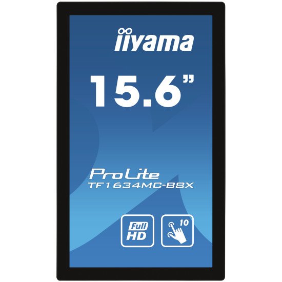 iiyama ProLite TF1634MC-B8X 15.6" 1920 x 1080 pixels Plusieurs pressions Multi-utilisateur Noir