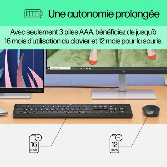 HP Ensemble clavier et souris sans fil 230