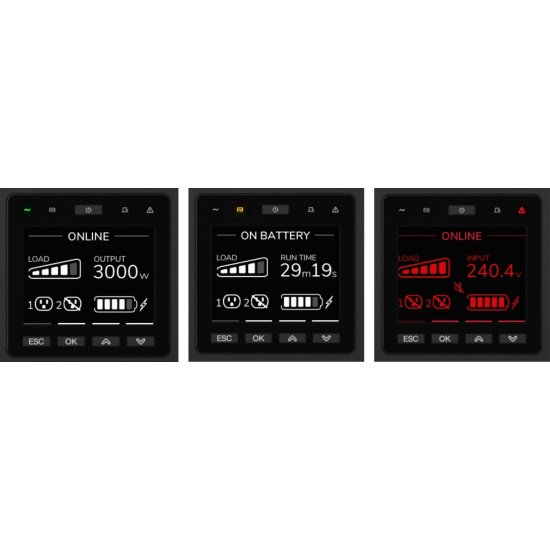 APC SRTG5KXLI UPS Double-conversion (en ligne) 5 kVA 5000 W 3 sortie(s) CA APC SRTG5KXLI UPS Double-conversion (en ligne) 5 kVA 5000 W 3 sortie(s) CA