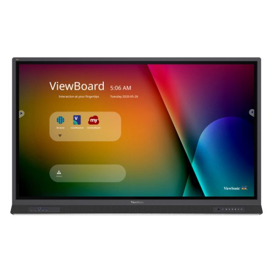 Viewsonic IFP6552-1B affichage de messages Écran plat interactif 165,1 cm (65") Wifi 350 cd/m² 4K Ultra HD Noir Écran tactile Intégré dans le processeur Android 9