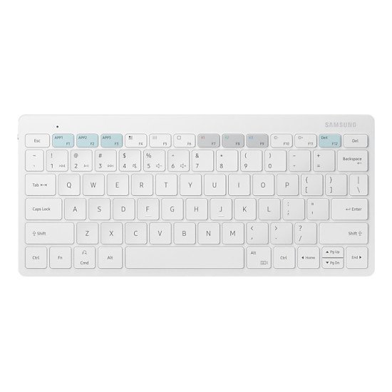 Samsung EJ-B3400BWGGDE clavier pour tablette Blanc Bluetooth QWERTZ Allemand