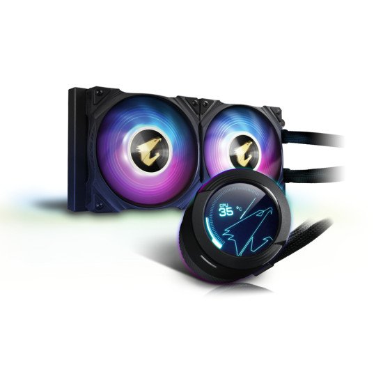 GIGABYTE AORUS WATERFORCE X 240 système de refroidissement d'ordinateur Processeur Refroidisseur de liquide tout-en-un 12 cm Noir GIGABYTE AORUS WATERFORCE X 240 système de refroidissement d'ordinateur Processeur Refroidisseur de liquide tout-en-un 12 cm Noir
