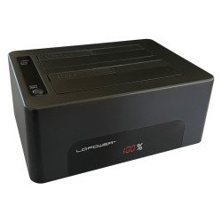 LC-Power LC-DOCK-U3-V Station d'accueil de disques de stockage USB 3.2 Gen 1 (3.1 Gen 1) Type-B Noir LC-Power LC-DOCK-U3-V Station d'accueil de disques de stockage USB 3.2 Gen 1 (3.1 Gen 1) Type-B Noir