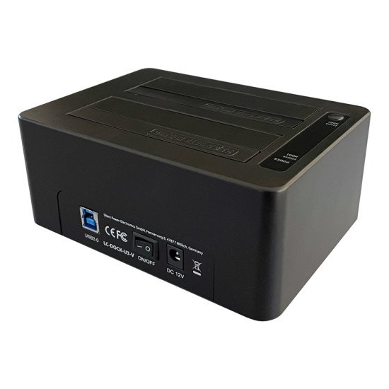 LC-Power LC-DOCK-U3-V Station d'accueil de disques de stockage USB 3.2 Gen 1 (3.1 Gen 1) Type-B Noir