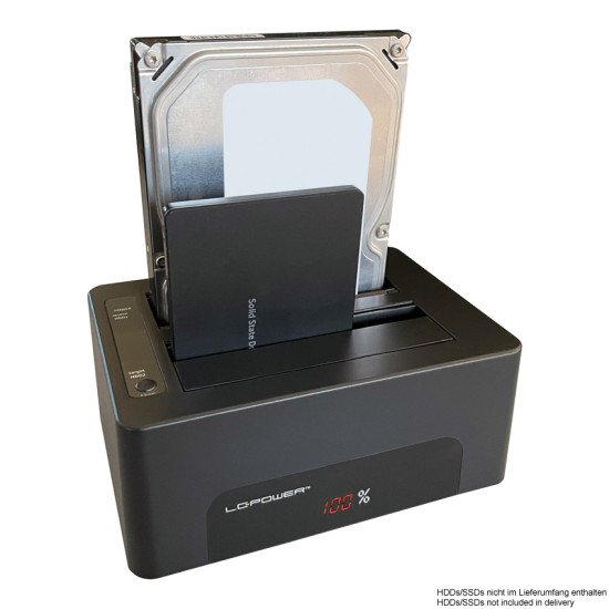 LC-Power LC-DOCK-U3-V Station d'accueil de disques de stockage USB 3.2 Gen 1 (3.1 Gen 1) Type-B Noir