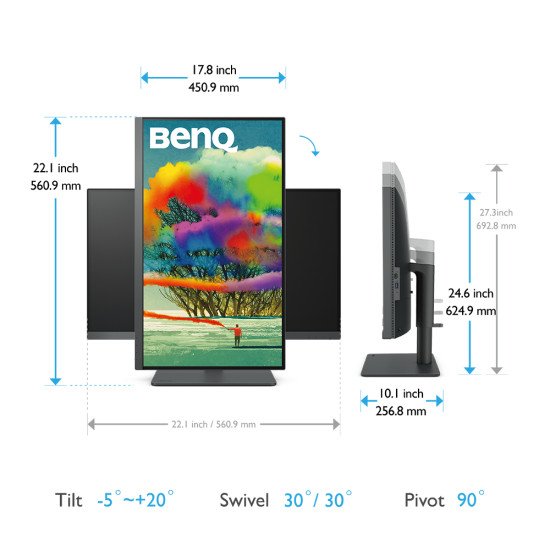 BenQ PD2705U 68,6 cm (27") 3840 x 2160 pixels 4K Ultra HD LED Noir