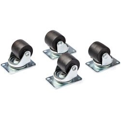 StarTech.com Roulettes Robustes pour Rack/Cabinet Serveur - Set de 4 Roues Universelles M6 50mm - Roulettes Pivotantes de Remplacement (Gabarit Visses 45x75mm) 4 Montants - Métal/Plastique StarTech.com Roulettes Robustes pour Rack/Cabinet Serveur - Set de 4 Roues Universelles M6 50mm - Roulettes Pivotantes de Remplacement (Gabarit Visses 45x75mm) 4 Montants - Métal/Plastique