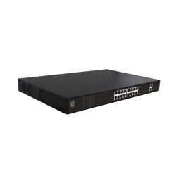 LevelOne GEP-2021 commutateur réseau Non-géré Gigabit Ethernet (10/100/1000) Connexion Ethernet POE 1U Noir