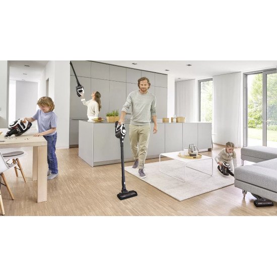 Bosch Serie 8 BSS825ALL aspirateur balai et balai électrique Sans sac Noir, Blanc