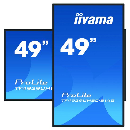 iiyama ProLite TF4939UHSC-B1AG moniteur à écran tactile 124,5 cm (49") 3840 x 2160 pixels Plusieurs pressions Multi-utilisateur Noir