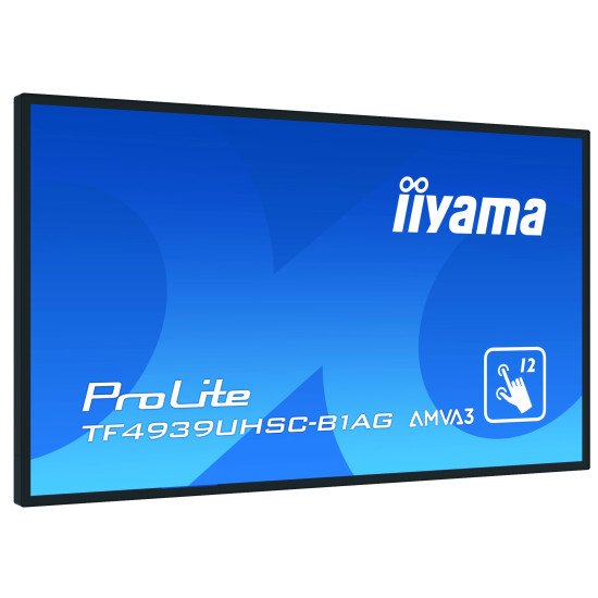 iiyama ProLite TF4939UHSC-B1AG moniteur à écran tactile 124,5 cm (49") 3840 x 2160 pixels Plusieurs pressions Multi-utilisateur Noir