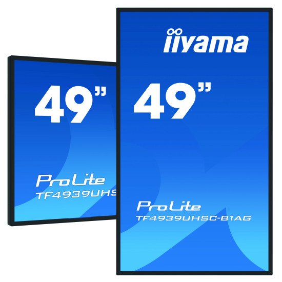 iiyama ProLite TF4939UHSC-B1AG moniteur à écran tactile 124,5 cm (49") 3840 x 2160 pixels Plusieurs pressions Multi-utilisateur Noir