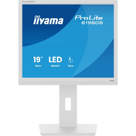 iiyama ProLite B1980S-W1 écran PC 48,3 cm (19") 1280 x 1024 pixels SVGA LED Blanc iiyama ProLite B1980S-W1 écran PC 48,3 cm (19") 1280 x 1024 pixels SVGA LED Blanc