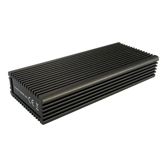 LC-Power LC-M2-C-NVME-2X2 Boîtier de disques de stockage Enceinte ssd Noir M.2