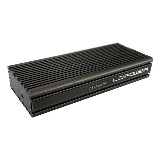 LC-Power LC-M2-C-NVME-2X2 Boîtier de disques de stockage Enceinte ssd Noir M.2