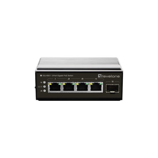 LevelOne IGU-0501 commutateur réseau Gigabit Ethernet (10/100/1000) Connexion Ethernet POE Noir LevelOne IGU-0501 commutateur réseau Gigabit Ethernet (10/100/1000) Connexion Ethernet POE Noir