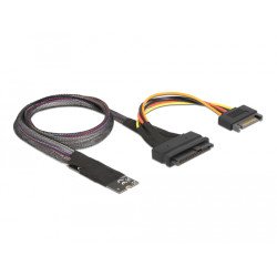 DeLOCK 62984 changeur de genre de câble 67-pin M.2 Key M U.2 SFF-8639/SATA 15-pin Noir DeLOCK 62984 changeur de genre de câble 67-pin M.2 Key M U.2 SFF-8639/SATA 15-pin Noir