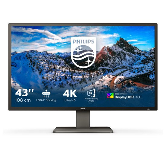 Philips P Line 439P1/00 LED display 108 cm (42.5") 3840 x 2160 pixels 4K Ultra HD Noir