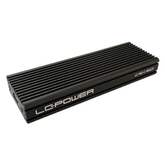 LC-Power LC-M2-C-MULTI Boîtier de disques de stockage Enceinte ssd Noir M.2