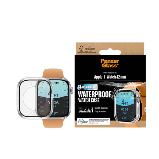 PanzerGlass ® Waterproof Full Body Case Transparent Apple Watch Series 11 | 10 | 42mm Protection d'écran transparent 1 pièce(s)