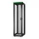 APC Baie EasyRack 600mm/48U/1000mm avec toit, sans panneau latéral, roulettes, noir