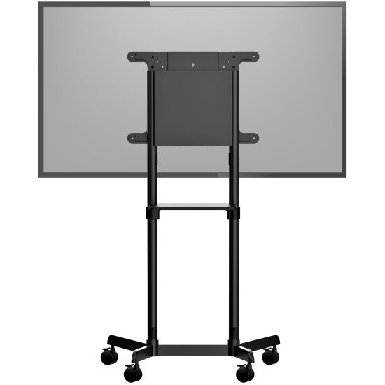 StarTech.com Chariot Meuble TV - Support TV sur Roulettes Portable pour Écrans VESA 37-70" (70kg) - Pied TV avec Étagère de Rangement - Inclinable - Gabarit de Montage Universel Télévision