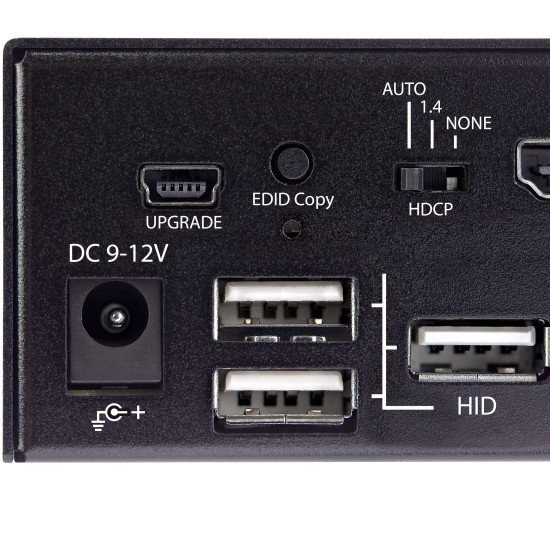 StarTech.com Commutateur KVM HDMI, 2 Ports - Moniteur Unique 4K 60Hz Ultra HDR - Commutateur KVM de Bureau HDMI 2.0 avec Hub USB 3.0 à 2 Ports (5Gbps) et 4x USB 2.0 HID, Audio - Commutation par Touches - TAA