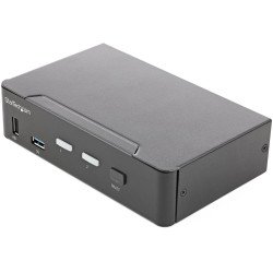 StarTech.com Commutateur KVM HDMI, 2 Ports - Moniteur Unique 4K 60Hz Ultra HDR - Commutateur KVM de Bureau HDMI 2.0 avec Hub USB 3.0 à 2 Ports (5Gbps) et 4x USB 2.0 HID, Audio - Commutation par Touches - TAA StarTech.com Commutateur KVM HDMI, 2 Ports - Moniteur Unique 4K 60Hz Ultra HDR - Commutateur KVM de Bureau HDMI 2.0 avec Hub USB 3.0 à 2 Ports (5Gbps) et 4x USB 2.0 HID, Audio - Commutation par Touches - TAA
