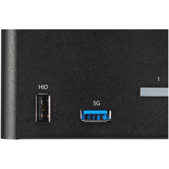 StarTech.com Switch KVM 2 Ports Quadruple Écran DisplayPort - 4K 60Hz UHD HDR - Concentrateur KVM 4K DP 1.2 avec 2 Ports USB 3.0 (5Gbps) & 4 Ports USB 2.0 HID, Audio - Commutation Raccourci Clavier - TAA