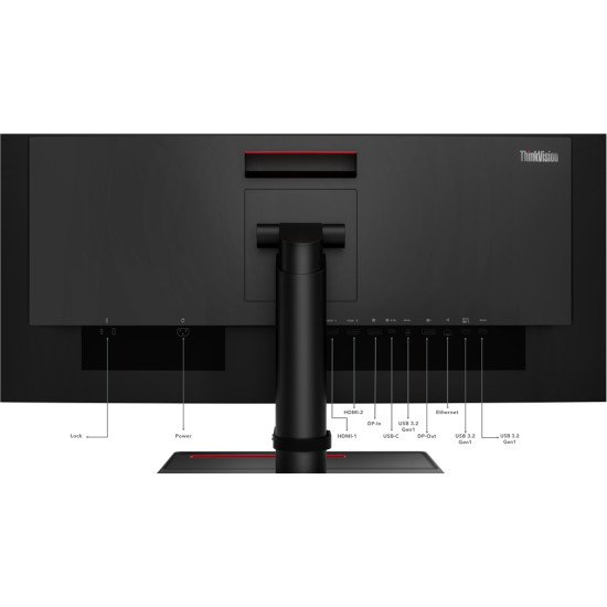 Lenovo ThinkVision P34w-20 LED display 86,7 cm (34.1") 3440 x 1440 pixels Wide Quad HD Noir Lenovo ThinkVision P34w-20 LED display 86,7 cm (34.1") 3440 x 1440 pixels Wide Quad HD Noir
