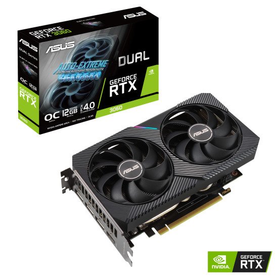 ASUS Dual -RTX3060-O12G-V2 NVIDIA GeForce RTX 3060 12 Go GDDR6