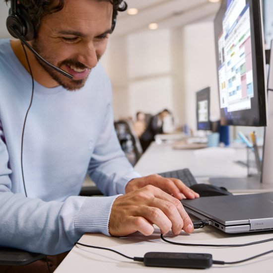 HP Poly Micro-casque filaire USB binaural Mission 425 Classic