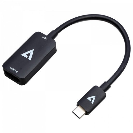 V7 V7USBCHDMI4K60HZ HDMI Type A (Standard) USB Type-C Noir