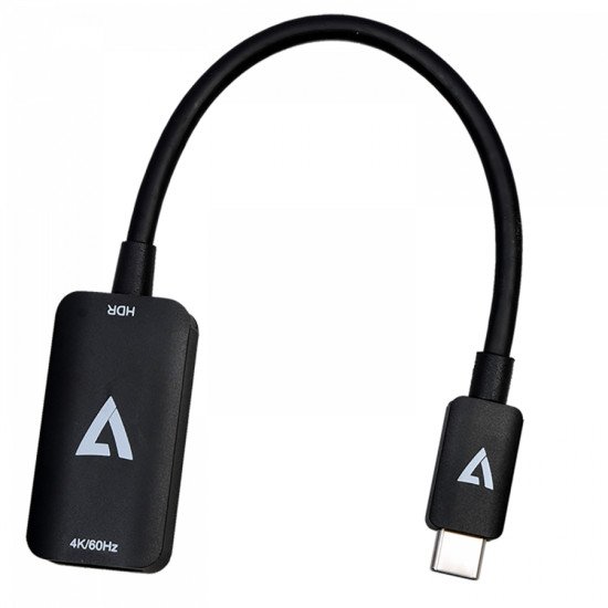 V7 V7USBCHDMI4K60HZ HDMI Type A (Standard) USB Type-C Noir