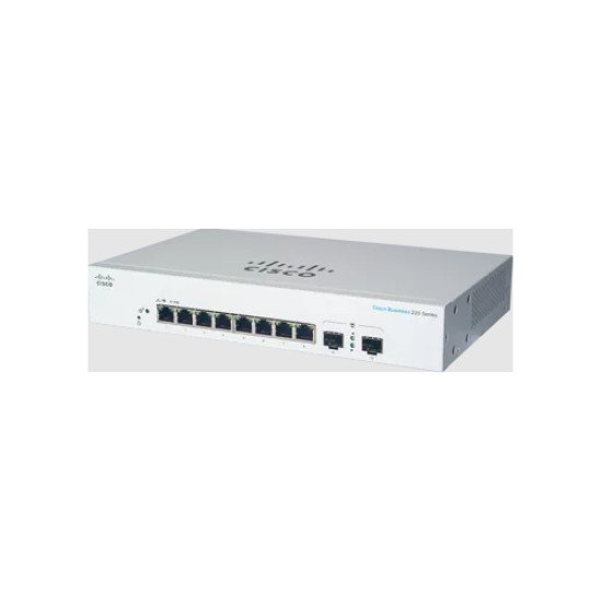 Cisco CBS220-8T-E-2G Géré L2 Gigabit Ethernet (PoE) 1U Blanc