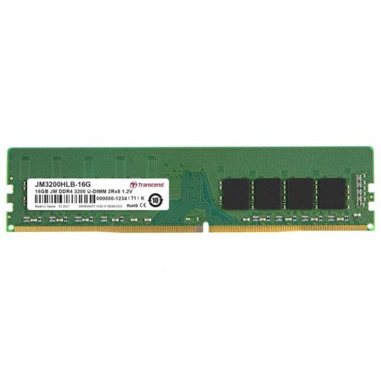 Transcend JetRam JM3200HLB-16G module de mémoire 16 Go 2 x 8 Go DDR4 288-pin DIMM