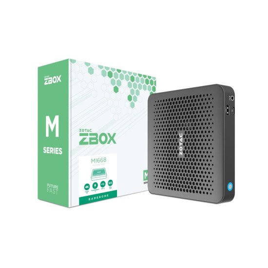 Zotac ZBOX -MI668-BE barebone PC/ poste de travail Taille pc 0,64l Noir i7-1360P 2,2 GHz Zotac ZBOX -MI668-BE barebone PC/ poste de travail Taille pc 0,64l Noir i7-1360P 2,2 GHz