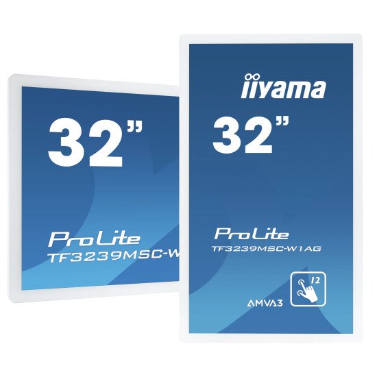 iiyama ProLite TF3239MSC-W1AG moniteur à écran tactile 80 cm (31.5") 1920 x 1080 pixels Plusieurs pressions Multi-utilisateur Blanc