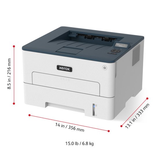 Xerox B230 Imprimante recto verso sans fil A4 34 ppm, PCL5e/6, 2 magasins Total 251 feuilles