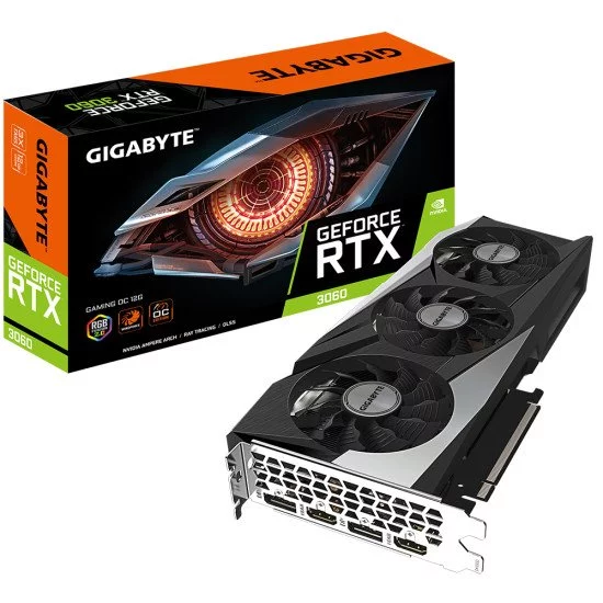 Gigabyte GeForce RTX 3060 GAMING OC 12G (rev. 2.0) NVIDIA 12 Go GDDR6 Gigabyte GeForce RTX 3060 GAMING OC 12G (rev. 2.0) NVIDIA 12 Go GDDR6