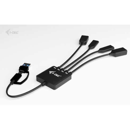i-tec USB-C/USB-A Cable HUB 4 port (2x USB-C, 2x USB-A) i-tec USB-C/USB-A Cable HUB 4 port (2x USB-C, 2x USB-A)