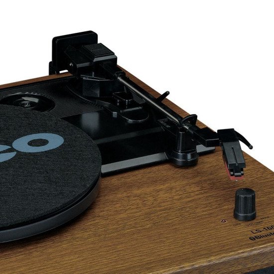 Lenco LS-100WD platine Tourne-disque entraîné par courroie Noir, Chêne