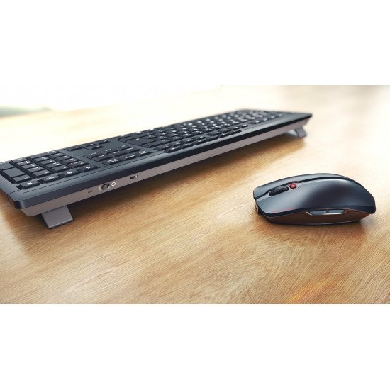 CHERRY Stream Desktop Recharge clavier RF sans fil QWERTZ DE Noir