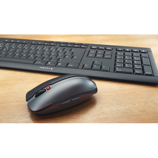 CHERRY Stream Desktop Recharge clavier RF sans fil QWERTZ DE Noir