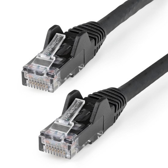 StarTech.com Câble Ethernet CAT6 7m - LSZH (Low Smoke Zero Halogen) - 10 Gigabit 650MHz 100W PoE RJ45 10GbE UTP Cordon de raccordement de réseau sans accroc avec décharge de traction - Noir, CAT 6, vérifié ETL, 24AWG