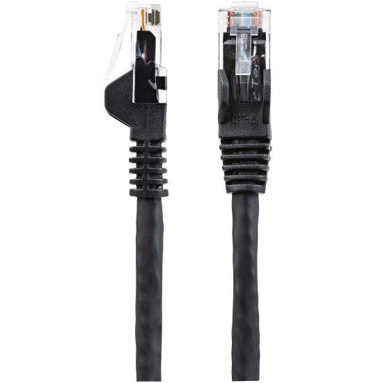 StarTech.com Câble Ethernet CAT6 7m - LSZH (Low Smoke Zero Halogen) - 10 Gigabit 650MHz 100W PoE RJ45 10GbE UTP Cordon de raccordement de réseau sans accroc avec décharge de traction - Noir, CAT 6, vérifié ETL, 24AWG