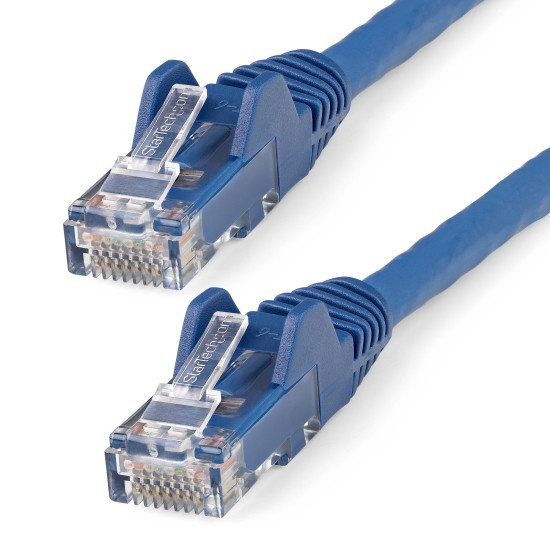 StarTech.com Câble Ethernet CAT6 7m - LSZH (Low Smoke Zero Halogen) - 10 Gigabit 650MHz 100W PoE RJ45 10GbE UTP Cordon de raccordement réseau sans accroc avec décharge de traction - Bleu, CAT 6, vérifié ETL, 24AWG