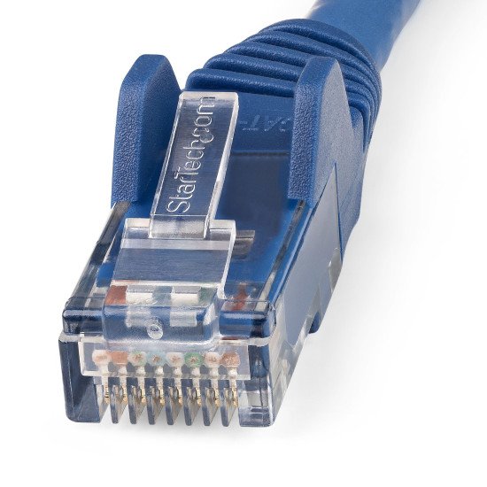 StarTech.com Câble Ethernet CAT6 7m - LSZH (Low Smoke Zero Halogen) - 10 Gigabit 650MHz 100W PoE RJ45 10GbE UTP Cordon de raccordement réseau sans accroc avec décharge de traction - Bleu, CAT 6, vérifié ETL, 24AWG