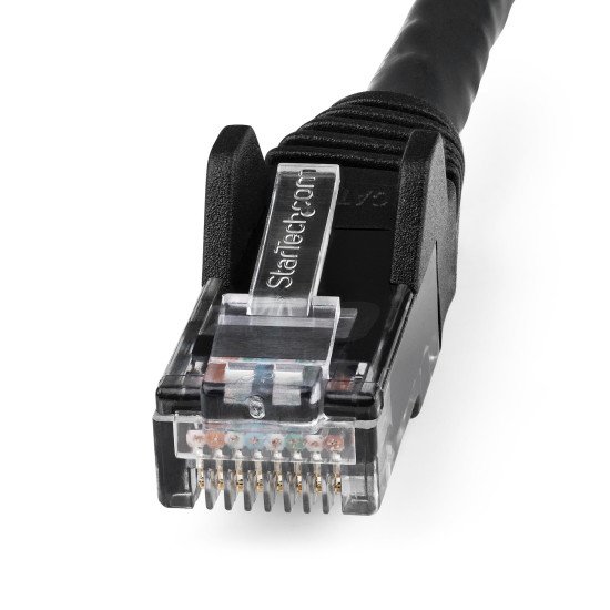 StarTech.com Câble Ethernet CAT6 10m - LSZH (Low Smoke Zero Halogen) - Cordon RJ45 UTP Anti-accrochage 10 GbE LAN - Câble Réseau Internet 650MHz 100W PoE - Noir - Snagless - 24AWG